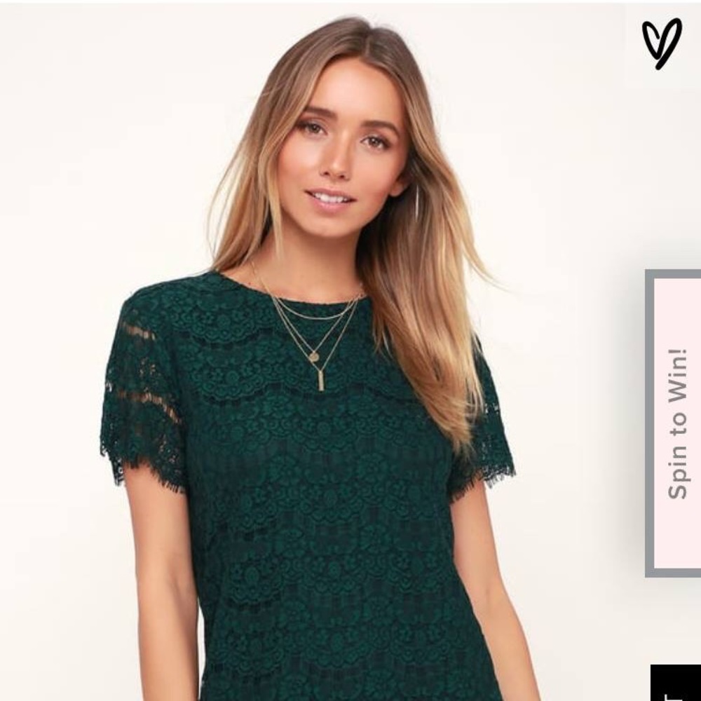 Lulu’s green lace dress (XS)